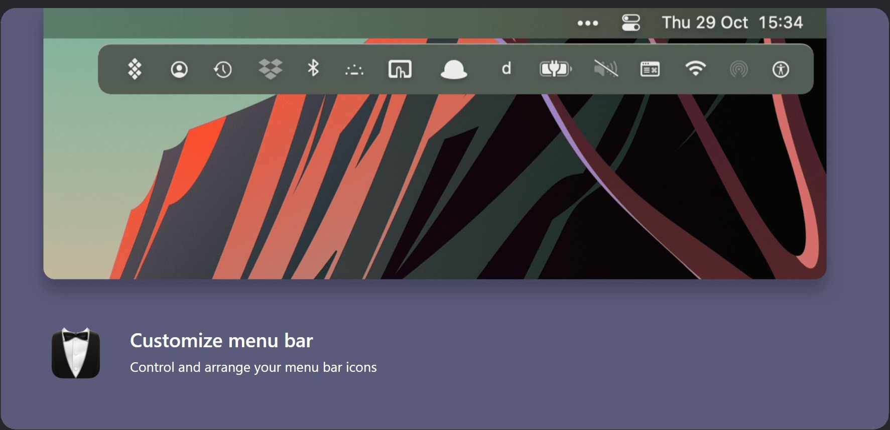 Customize menu bar